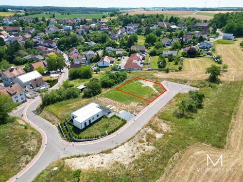 Ansicht Baugrundstück - Grundstück in Kleinsteinhausen zum Kaufen