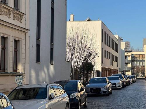 Grundstück Straßenansicht - Grundstück in Leipzig zum Kaufen
