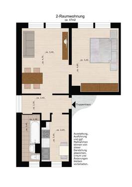 Bild 3 - 2 Zimmer Etagenwohnung in Dessau-Roßlau