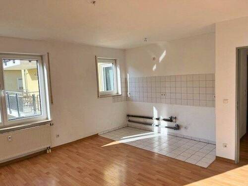 Wohnraum mit Küche - 1 Zimmer Etagenwohnung in Leipzig-Wiederitzsch