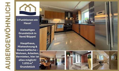 Titelbild - 'Vielseitiges Wohnhaus mit Einliegerwohnung, Gewerbefläche & großem Grundstück in Varel Büppel'
