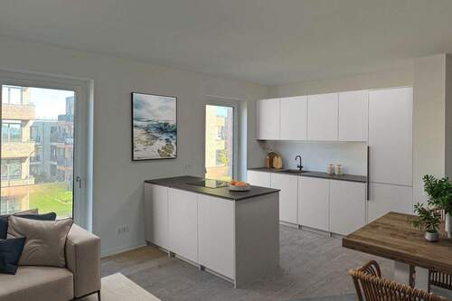 Küche (teilvisualisiert) - BALTIQUE Travemünde - 2-Zimmer-Appartement in bester Lage