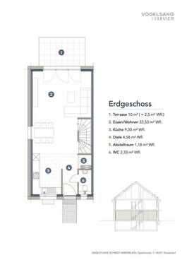 Erdgeschoss - 6 Zimmer Doppelhaushälfte in Neuss
