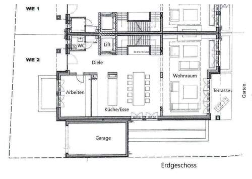 Raumaufteilung - Erdgeschoß - 