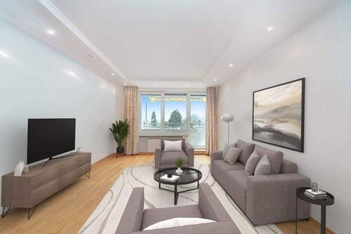 virtual Staging - Wohnzimmer - Charmante 3,5-Zimmer-Wohnung mit Lift Wohlfühlatmosphäre in ruhiger Lage - Haar