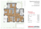 Grundriss Obergeschoss - 4 Zimmer Etagenwohnung in Herzogenaurach