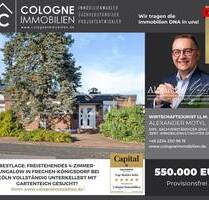 FREISTEHENDER 4 bis 5-ZIMMER-BUNGALOW IN FRECHEN-KÖNIGSDORF VOLLSTÄNDIG UNTERKELLERT MIT GARAGE