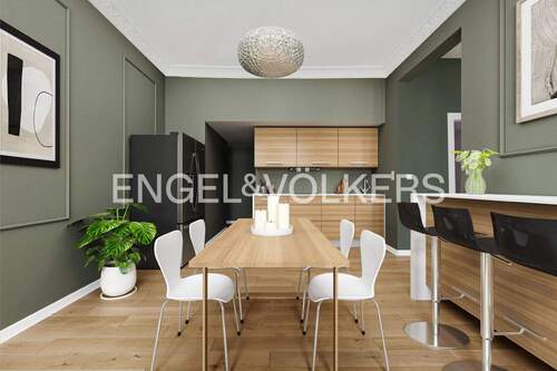 Visualisierung offene Wohnküche - Etagenwohnung mit 99,00 m&sup2; in Berlin zum Kaufen