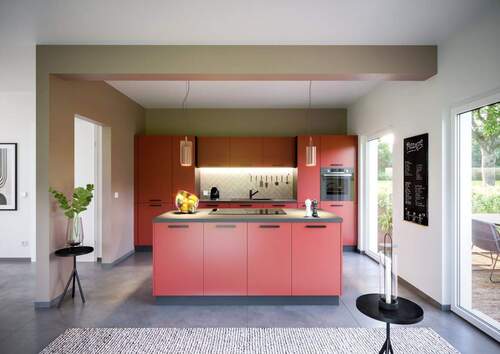 Moderne Küche in Koralle - 4 Zimmer Einfamilienhaus zum Kaufen in Worms