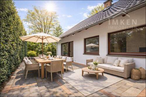 Terrasse Wohnzimmer KI generiert - 