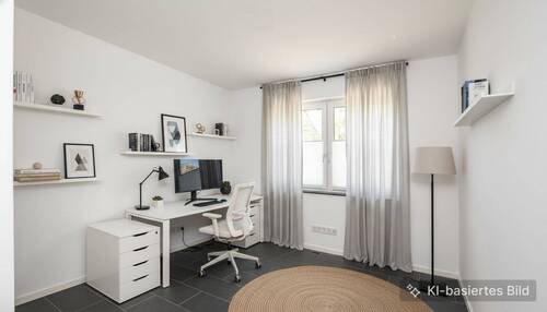 Arbeitszimmer visualisiert - 