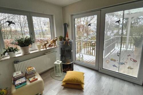 Bungalow 1 Wohnen und Kamin - 