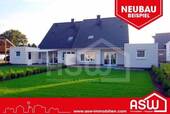 2521 - Musterhaus! Neubau: weiße Doppelhaushälfte mit exklusivem Gauben-Dachfenster und massiver Garage!