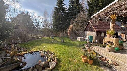 Garten - Doppelhaushälfte mit 75,00 m&sup2; in Berthelsdorf zum Kaufen