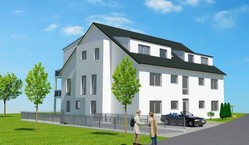 Denkendorf Ansicht 2 - +++ NEUBAU +++ 4,5 Zimmer Obergeschosswohnung mit Balkon KfW55 in Denkendorf