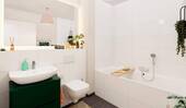 Badezimmer mit Badewanne - 