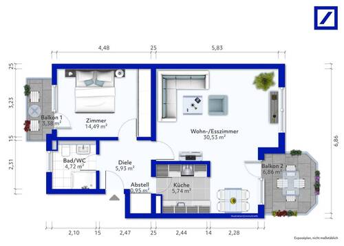 Etagenwohnung - 