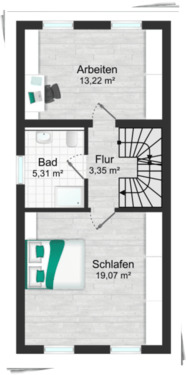 Obergeschoss - Doppelhaushälfte mit 133,00 m&sup2; in Gilching zum Kaufen