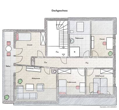 Dachgeschoss nach Ausbau - 