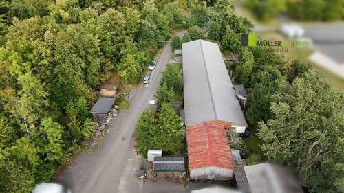 Giebelansicht Drohne - Grundstück in Eschweiler zum Kaufen