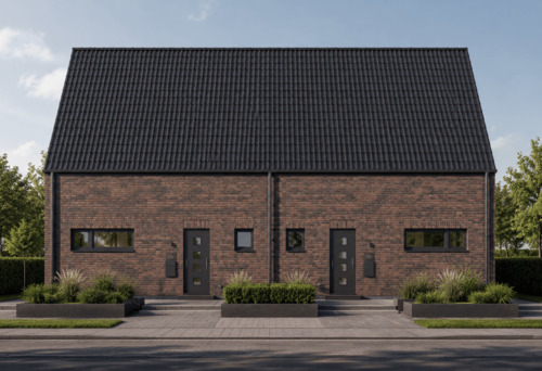 Beispielhafte Darstellung Vorderansicht - Moderne Neubau-Doppelhaushälfe mit Kaufgrundstück in attraktiver Lage von Südlohn!