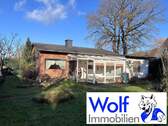 Gartenansicht - Ländlicher Bungalow mit großem Grundstück in Bünde Hüffen !