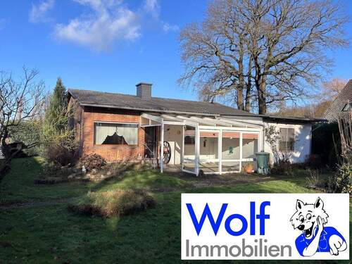Gartenansicht - Ländlicher Bungalow mit großem Grundstück in Bünde Hüffen !