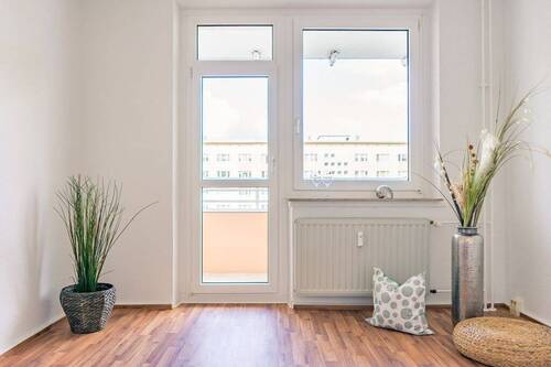 Schlafzimmer Vergleichswohnung - 2-Raum-Wohnung mit Blick ins Grüne
