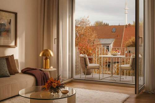 Wohnzimmer Herbst_3 - 2 Zimmer Etagenwohnung in Hamburg