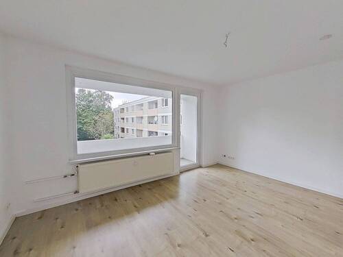 Ansicht I: Wohn- und Esszimmer - Moderne 3-Zimmer-Wohnung mit großem BALKON und Wannenbad