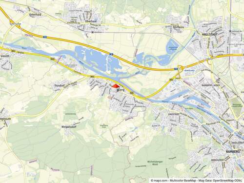 Kartenausschnitt - Einfamilienhaus mit 105,00 m&sup2; in Bischberg zum Kaufen