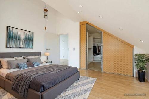 Schlafzimmer mit Ankleide DG -Visualisiert - 