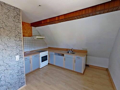 Ansicht IV: Wohn- und Esszimmer mit offenem Küchenbereich - Etagenwohnung mit 95,00 m&sup2; in Niederbrombach zur Miete