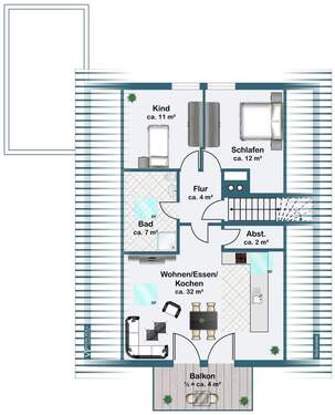 Dachgeschoss (Ausbauvorschlag) - 
