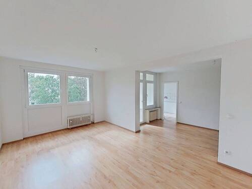 Ansicht II: Wohn- und Esszimmer - 3 Zimmer Etagenwohnung zur Miete in Dortmund