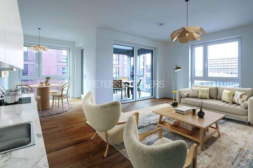 Wohnzimmervisualisierung - 3 Zimmer Etagenwohnung zum Kaufen in Hamburg