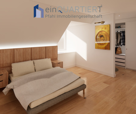 Ansicht Schlafzimmer nach Sanierung - Haus im Rohbau - Sanieren Sie sich Ihren Traum - Preis inkl. Sanierungskosten
