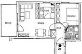 Grundriss der Wohnung - 