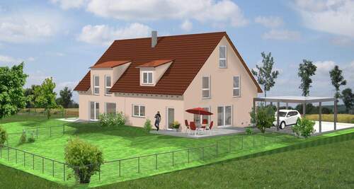 Visualisierung - Wohnen in Bestlage – Doppelhäushälfte in Tennenlohe (DHH2)