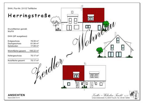 Ansichten - Doppelhaushälfte mit 156,00 m&sup2; in Erlangen zum Kaufen