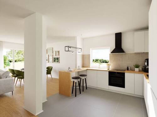 Visualisierung Küche - 4 Zimmer Doppelhaushälfte in Kamen