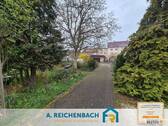Rückseite Haus mit Anbau - Reihenmittelhaus mit großem Grundstück und vielseitigem Nebengelass in Grimma Nerchau zu verkaufen!