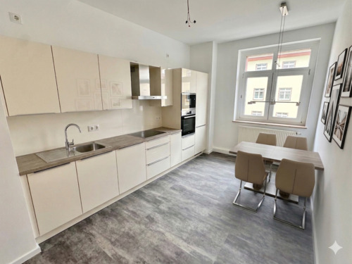 Visualisierte Küche - Etagenwohnung mit 77,20 m&sup2; in Dresden zum Kaufen