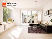 Wohnzimmer mit Blick zum Wintergarten - 