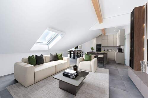 Wohnbereich - AIGNER - Moderne Neubauwohnung mit sonnigem Südbalkon - Ihr Rückzugsort in ländlicher Idylle