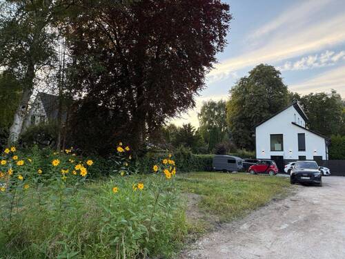 Ansicht Grundstück von Straße aus - Grundstück in Hamburg