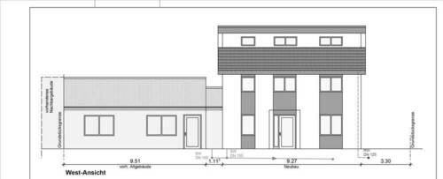 Möglicher Anbau Westansicht - 