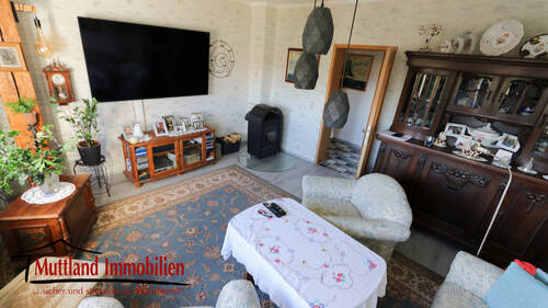 Wohnzimmer mit Kaminofen - 