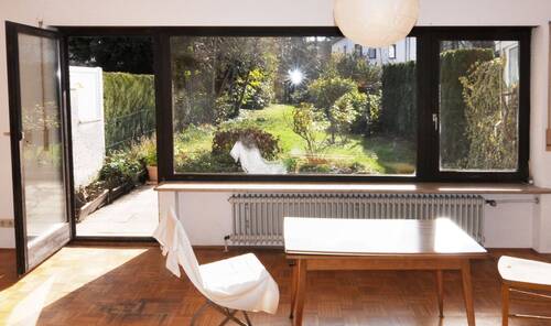 Blick Wohnzimmer - RMH mit viel Wohn-Nutzfläche (Ausbaureserve!) und großem, sonnigen Südgarten
