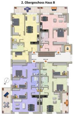 2. Obergeschoss Haus B - 